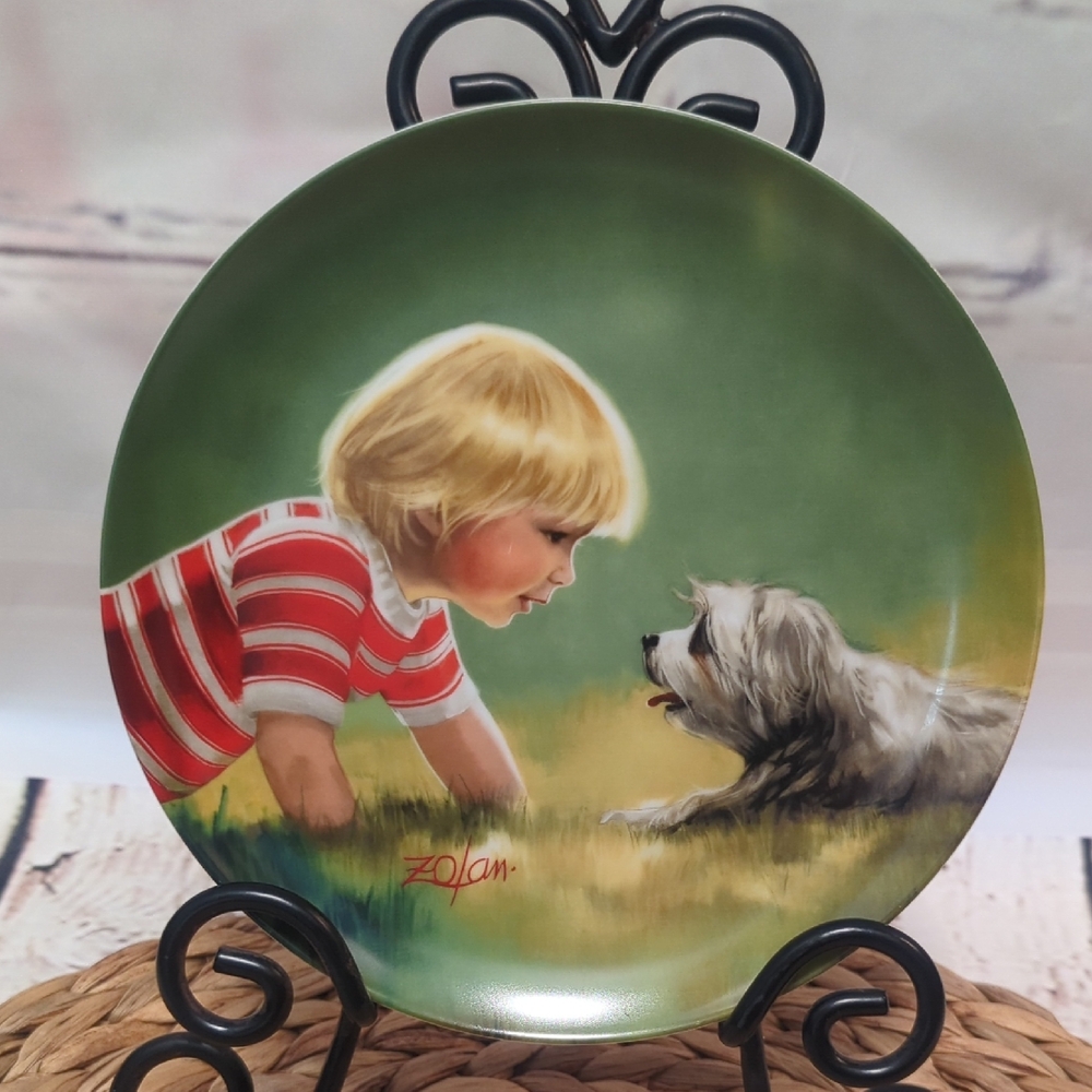 Pemberton And Oakes Numbered Edition Decorative Plate "Making Friends"